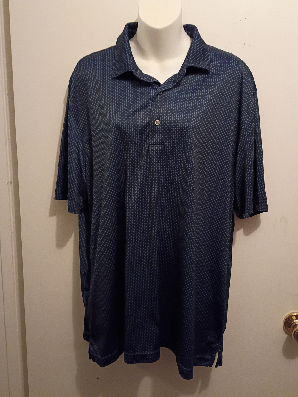 Greg Norman Collection Navy Microdot Polo
